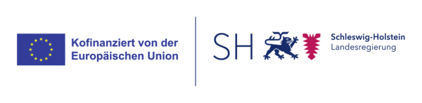 Logo: Kofinanziert von der Europäischen Union - Schleswig-Holstein Landesregierung